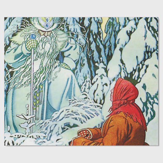 "Ded Moroz" oder "Father Frost" von Ivan Bilibin Geschenkpapier (Flach)