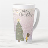 Ded Yellow Star Xmas Art Milchtasse (Rechte Ecke)