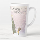 Ded Yellow Star Xmas Art Milchtasse (Rechts)