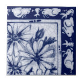 Dedham Blau Weiß Kaninchen Hase Wandbild Fliese # (Vorderseite)