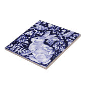 Dedham Blue Rabbit, Classic Blue & White Design Fliese (Seite)