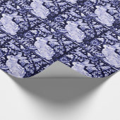 Dedham Blue Rabbit, Classic Blue & White Design Geschenkpapier (Ecke)