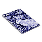 Dedham Blue Rabbit, Classic Blue & White Design Notizblock (Rechte Seite)