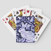 Dedham Blue Rabbit, Classic Blue & White Design Pl Spielkarten (Rückseite)