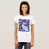 Dedham Blue Rabbit, Classic Blue & White Design T-Shirt (Vorne ganz)