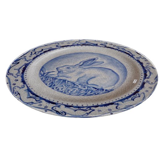 "Dedham Blue" und "White Rabbit Design Cutting Boa Schneidebrett (Ecke)