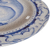 "Dedham Blue" und "White Rabbit Design Cutting Boa Schneidebrett (Ecke)