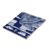 Dedham Blue White Rabbit Bunny Mural Tile # 10 Fliese (Seite)