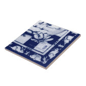 Dedham Blue White Rabbit Bunny Mural Tile # 12 Fliese (Seite)