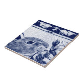 Dedham Blue White Rabbit Bunny Mural Tile # 3 Fliese (Seite)