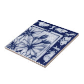 Dedham Blue White Rabbit Bunny Mural Tile # 4 Fliese (Seite)