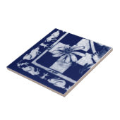 Dedham Blue White Rabbit Bunny Mural Tile # 9 Fliese (Seite)