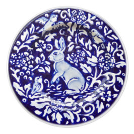 Dedham Blue White Rabbit Keramik Drawer Pull Knob Keramikknauf