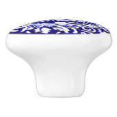 Dedham Blue White Rabbit Keramik Drawer Pull Knob Keramikknauf (Seitenansicht)