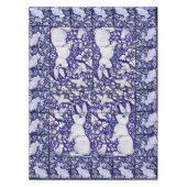 Dedham Blue & White Rabbit Keramik Tile Tableclout Tischdecke (Vorderseite)