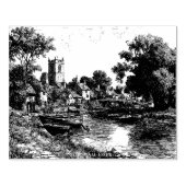 Dedham, Essex, Vintag Sketch Gummistempel (Prägung)