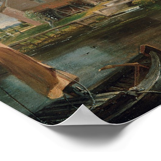 Dedham Lock and Mill, 1820 Poster (Ecke)