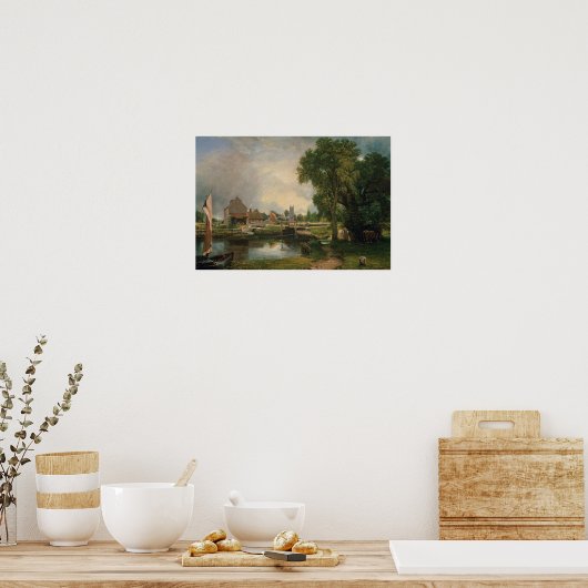 Dedham Lock and Mill, 1820 Poster (Küche)