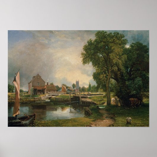 Dedham Lock and Mill, 1820 Poster (Vorne)