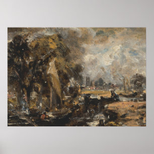 Dedham Lock - John Constable Poster
