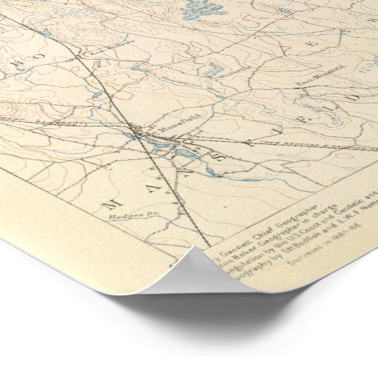 Dedham, Massachusetts Poster (Ecke)