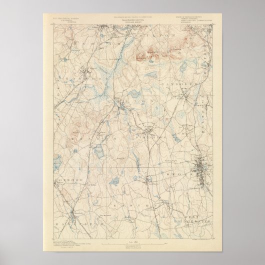 Dedham, Massachusetts Poster (Vorne)