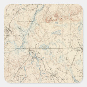 Dedham, Massachusetts Quadratischer Aufkleber