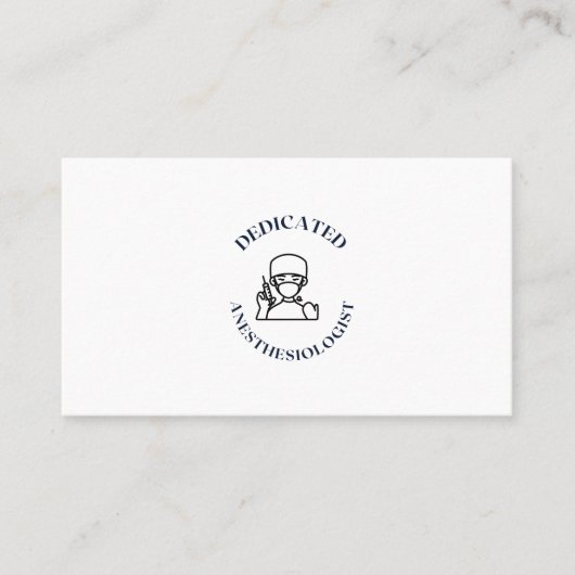 DEDICATED ANESTHESIOLOGIST VISITENKARTE (Vorderseite)