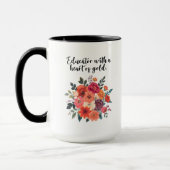 Dedicated Educator Herz aus Gold Würdigung Tasse (Links)