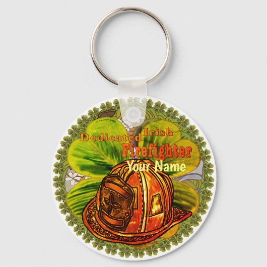 Dedicated Irish Firefighter-Schlüsselanhänger Schlüsselanhänger (Vorderseite)