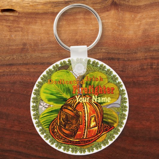 Dedicated Irish Firefighter-Schlüsselanhänger Schlüsselanhänger (Vorderseite)