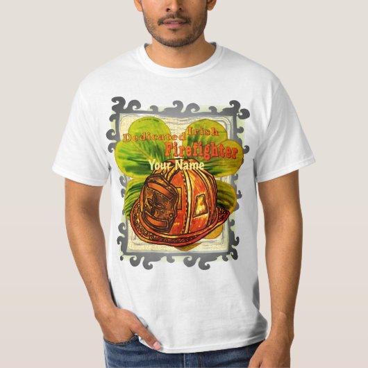 Dedicated Irish Firefighter T - Shirt (Vorderseite)