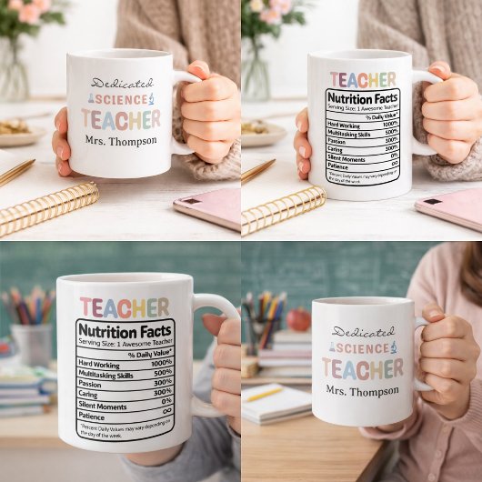 Dedicated Science Teacher Personalized Name  Kaffeetasse