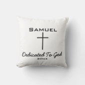 Dedicated to God Child Dedication Cross Kissen (Vorderseite)