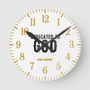 DEDICATED TO GOD CUSTOMIZABLE COOL BLACK TEXT RUNDE WANDUHR