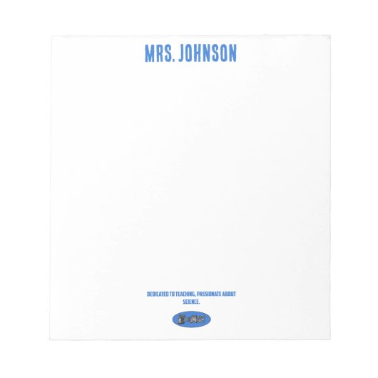 Dedicated To Teaching | Passionate About Science Notizblock (Vorderseite)