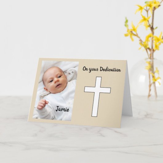 Dedication-Foto Karte (Gelbe Blume)