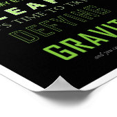 Dedication Gravity Word Poster (Ecke)