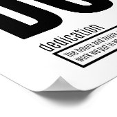 Dedication - Grundlegende Erfolgsfaktoren Poster (Ecke)