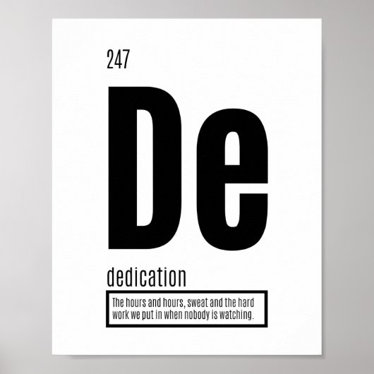 Dedication - Grundlegende Erfolgsfaktoren Poster (Vorne)