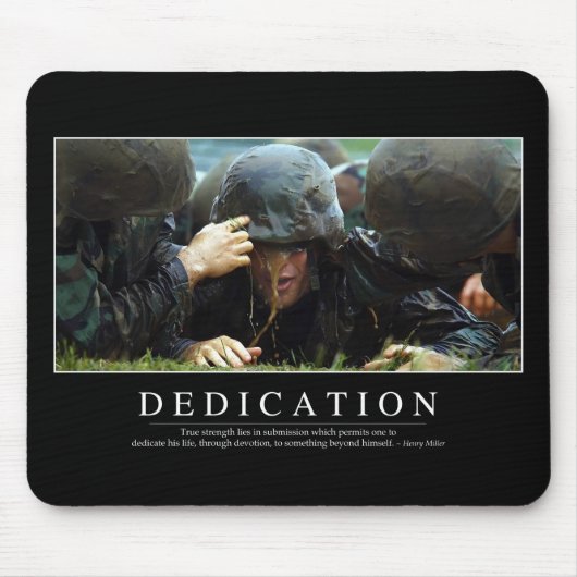 Dedication: Inspiration Zitat Mousepad (Vorne)