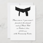 Dedication Martial Arts Black Belt Test Einladung (Vorderseite)