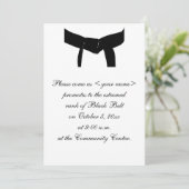 Dedication Martial Arts Black Belt Test Einladung (Stehend Vorderseite)