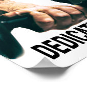 Dedication Motivierend Workout Muskeln Poster (Ecke)