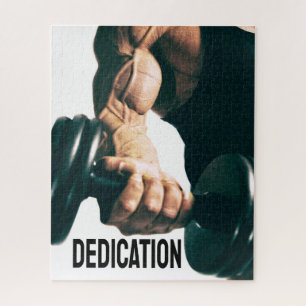 Dedication Motivierend Workout Muskeln Puzzle