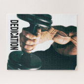 Dedication Motivierend Workout Muskeln Puzzle (Horizontal)