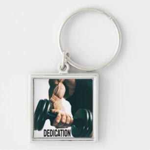 Dedication Motivierend Workout Muskeln Schlüsselanhänger