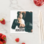 Dedication Motivierend Workout Muskeln Serviette (Beispiel)