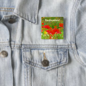 Dedication! Schaltflächen Red Poppy Blume Support Button (Beispiel)