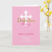 Dedication Segen Individuelle Name Girl Pink Karte (Gelbe Blume)